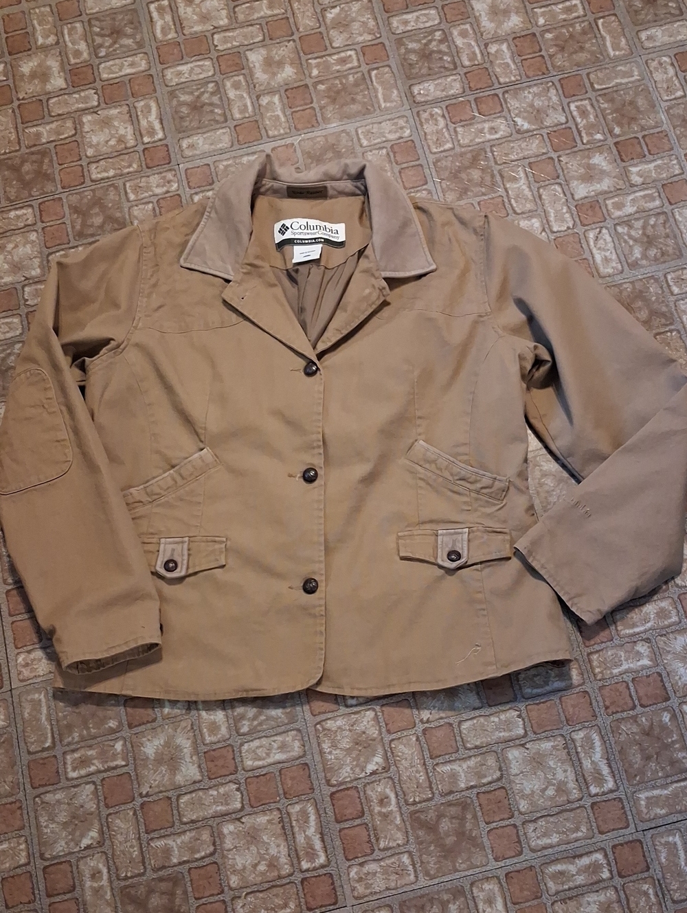 Columbia Women's Tan Utility Jacket Safari Feild Jacket River Resort Line